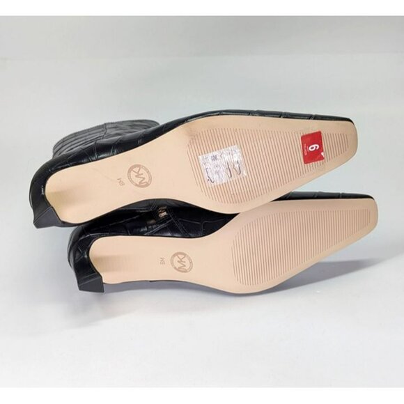 Michael Kors Women's Cosmo Croc-Embossed Booties Kitten Heel Size 6 (MSRP $175) - Picture 10 of 11